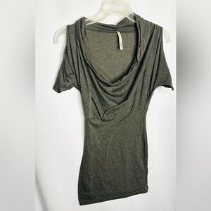 Fury Grey Shoulderless Top Miniskirt